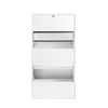 SoBuy FSR165-H-W Meuble à Chaussures à Abattants 3 Niveaux – Rangement Discret pour Entrée – 61x26x120 cm Blanc