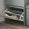 SoBuy Scarpiera cu 2 reflectoare și 1 sertar de încălțăminte cu suport pentru compartiment suplimentar căruță de economisire a spațiului gri 61x26x100cm FSR165-HG