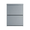 SoBuy Scarpiera cu 2 Limelare și 4 rafturi pantofi cu suport pentru suport pentru compartiment suplimentar, economisind gri 61x26x81cm FSR165-K-HG