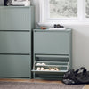 SoBuy Scarpiera cu 2 Limelare și 4 rafturi pantofi cu suport pentru suport pentru compartiment suplimentar, economisind gri 61x26x81cm FSR165-K-HG