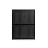 SoBuy Eșarfă cu 2 clapete și 4 rafturi Scarpper cu un compartiment suplimentar spațiu negru rulant 61x26x81cm FSR165-K-BH