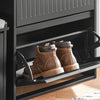 SoBuy FSR165-K-SCH Dulap de Pantofi cu Uși Rabatabile pe 2 Nivele – Organizare Discretă pentru Hol – 61x26x81 cm Negru