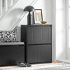 SoBuy Eșarfă cu 2 clapete și 4 rafturi Scarpper cu un compartiment suplimentar spațiu negru rulant 61x26x81cm FSR165-K-BH