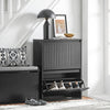 SoBuy FSR165-K-SCH Dulap de Pantofi cu Uși Rabatabile pe 2 Nivele – Organizare Discretă pentru Hol – 61x26x81 cm Negru
