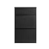 SoBuy Scarpiera cu 2 Limelare și 1 sertar de încălțăminte cu un compartiment suplimentar spațiu negru run 61x26x100cm FSR165-SH