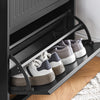 SoBuy Scarpiera cu 2 Limelare și 1 sertar de încălțăminte cu un compartiment suplimentar spațiu negru run 61x26x100cm FSR165-SH
