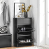 SoBuy Scarpiera cu 2 Limelare și 1 sertar de încălțăminte cu un compartiment suplimentar spațiu negru run 61x26x100cm FSR165-SH