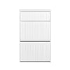 SoBuy Scarpiera cu 2 Limelare și 1 sertar de încălzire cu suport pentru suport pentru compartiment suplimentar Economisire albă 61x26x100cm FSR165-W