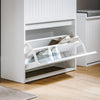 SoBuy Scarpiera cu 2 Limelare și 1 sertar de încălzire cu suport pentru suport pentru compartiment suplimentar Economisire albă 61x26x100cm FSR165-W