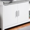 SoBuy FSR168-W Banc de Pantofi Banc de Depozitare Mobilier de Hol Dulap de Pantofi, 2 Uși Pernă Căptușită