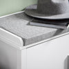 SoBuy FSR168-W Banc de Pantofi Banc de Depozitare Mobilier de Hol Dulap de Pantofi, 2 Uși Pernă Căptușită