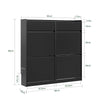 SoBuy FSR169-W Pantofar cu Uși Rabtabile Ultra-Slim 19cm – Depozitare Discretă Economie de Spațiu – 98x19x95 cm Alb