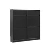 SoBuy FSR169-SCH Meuble à Chaussures Ultra-Slim 19 cm à Abattants – Rangement Discret – Noir