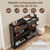SoBuy FSR169-W Pantofar cu Uși Rabtabile Ultra-Slim 19cm – Depozitare Discretă Economie de Spațiu – 98x19x95 cm Alb