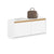 SoBuy FSR171-W Banc à Chaussures 104cm – 2 Abattants, Compartiment Supérieur, 240kg, MDF E1 – Blanc et Bois