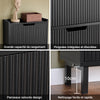 SoBuy FSR177-H-SCH Dulap pantofi cu uși rabatabile, ultra-subțire 19cm – Soluție de depozitare discretă, economisește spațiu – 50x19x130 cm Alb