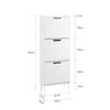 SoBuy FSR177-H-W Dulap de Pantofi cu Uși Rabatabile Ultra-Slim 19cm – Depozitare Discretă Economie de Spațiu – 50x19x130 cm Alb