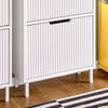 SoBuy FSR177-H-W Dulap de Pantofi cu Uși Rabatabile Ultra-Slim 19cm – Depozitare Discretă Economie de Spațiu – 50x19x130 cm Alb