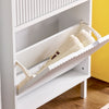 SoBuy FSR177-H-W Dulap de Pantofi cu Uși Rabatabile Ultra-Slim 19cm – Depozitare Discretă Economie de Spațiu – 50x19x130 cm Alb