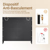 SoBuy FSR177-L-SCH Dulap de Pantofi cu 4 Uși Rabatabile Ultra-Subțire 19cm, Depozitare 8-12 Perechi pentru Intrare – 100x19x91 cm, Negru