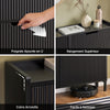 SoBuy FSR177-L-SCH Dulap de Pantofi cu 4 Uși Rabatabile Ultra-Subțire 19cm, Depozitare 8-12 Perechi pentru Intrare – 100x19x91 cm, Negru