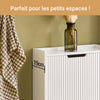 Precomandă SoBuy FSR177-W Dulap de Pantofi cu 2 Uși Rabatanate Ultra-Subțire 19 cm, Organizator Compact pentru Intrare Hol – 50x19x90 cm, Alb