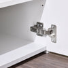 SoBuy FSR178-W Banc pentru Pantofi cu 2 Uși și Rafturi Reglabile pe 3 Nivele, Mânere Metalice, Capacitate de Încărcare de 227 kg pentru Hol – 100x35x45 cm, Alb