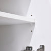 SoBuy FSR178-W Banc pentru Pantofi cu 2 Uși și Rafturi Reglabile pe 3 Nivele, Mânere Metalice, Capacitate de Încărcare de 227 kg pentru Hol – 100x35x45 cm, Alb