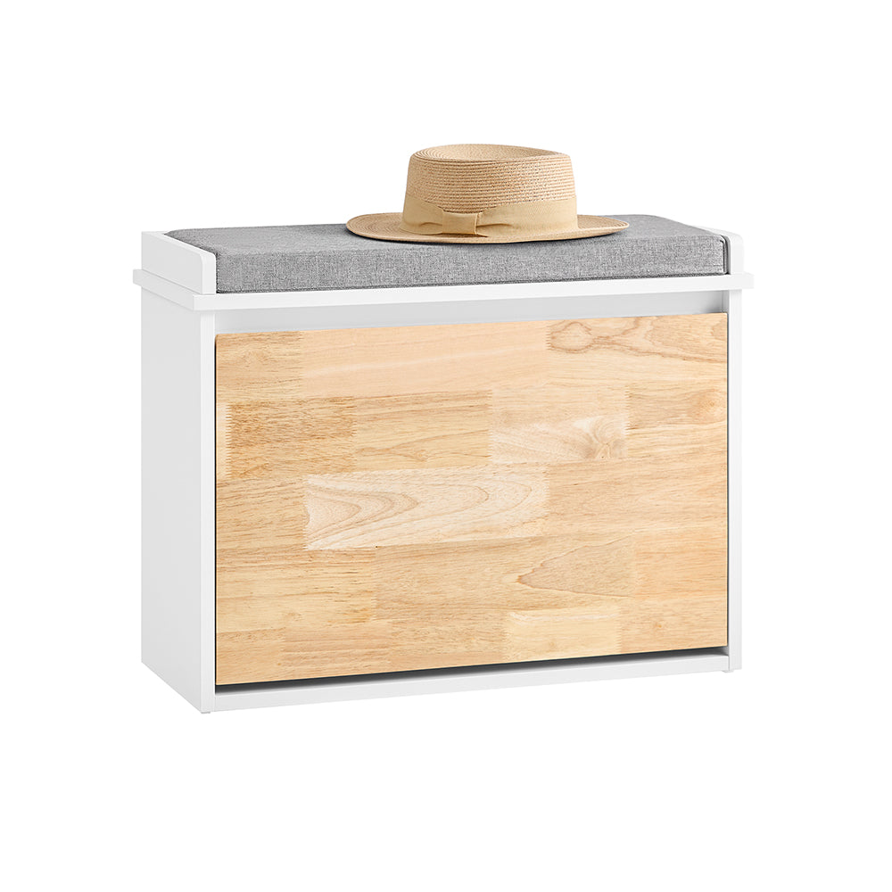 SoBuy FSR179-K-WN Banc Chaussures, Rangement pour Chaussures, Armoire à Chaussures, Meuble d'entrée