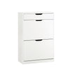 SoBuy FSR180-W Dulap de pantofi cu 2 compartimente rabatabile și 1 sertar, Mobilier de intrare pentru hol – 60x30x90 cm, Alb