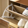 SoBuy FSR181-G Meuble à Chaussures Design Élégant 2 Abattants – Déco Entrée Moderne – Doré