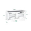 SoBuy Pantof de bancă 71x35x43 cm fsr23-ii-w (copie)