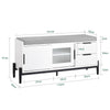 SoBuy FSR187-W Banc de Rangement avec Coussin Rembourré, Meuble Bas Entrée, Commode à Chaussure, Banquette avec 2 Porte Coulissantes et 2 Tiroirs, Pied en Métal, Blanc, L110xP35xH51 cm