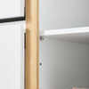 SoBuy FSR189-WN Dulap de pantofi cu 3 sertare rabatabile și 1 ușă, capacitate mare 20 de perechi pentru hol – 80x34x122 cm, alb și natur