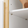 SoBuy FSR190-WN Dulap Pantofar cu 3 Uși și 1 Sertar, Organizator Hol Intrare – 80x34x85 cm, Alb și Natur