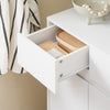 SoBuy FSR190-WN Dulap Pantofar cu 3 Uși și 1 Sertar, Organizator Hol Intrare – 80x34x85 cm, Alb și Natur