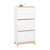 SoBuy FSR192-WN Dulap de pantofi cu 3 sertare rabatabile, depozitare pentru hol – 60x34x122 cm, alb și natural
