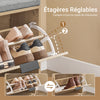 Precomandă SoBuy FSR199-N Banc pentru Pantofi cu Pernă Căptușită, Rabatabil și Spațiu de Depozitare Ascuns, Subțire 24cm pentru Intrare – 60x24x50 cm, Natur