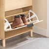 SoBuy Mobilier de intrare cu încălțăminte subțire cu uși inversabile, pantofi moderni din lemn ușor pentru 8 perechi pantofi-pantofi externi slim 60x24x88 cm fsr200-n