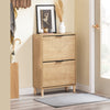 SoBuy Mobilier de intrare cu încălțăminte subțire cu uși inversabile, pantofi moderni din lemn ușor pentru 8 perechi pantofi-pantofi externi slim 60x24x88 cm fsr200-n