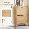 SoBuy Mobilier de intrare cu încălțăminte subțire cu uși inversabile, pantofi moderni din lemn ușor pentru 8 perechi pantofi-pantofi externi slim 60x24x88 cm fsr200-n