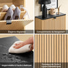 SoBuy FSR202-N Dulap de Pantofi Slim 60cm, 2 Uși Batante 8-12 Perechi, Picioare Metalice, Fixare pe Perete – Natur și Negru