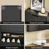SoBuy FSR204-SCH Meuble à Chaussures Suspendu - Armoire à Chaussures, Meuble Chaussures - Installation Horizontale ou Verticale - pour Entrée, Derrière la Porte, Couloir, Noir, 50x19x100cm
