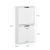 SoBuy FSR204-W Dulap de pantofi ultra-subțire care economisește spațiu 19 cm – Intrare îngustă – 50x19x100 cm Alb