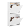SoBuy FSR204-W Dulap de pantofi ultra-subțire care economisește spațiu 19 cm – Intrare îngustă – 50x19x100 cm Alb