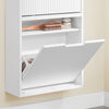 SoBuy FSR204-W Dulap de pantofi ultra-subțire care economisește spațiu 19 cm – Intrare îngustă – 50x19x100 cm Alb