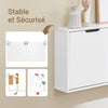 SoBuy FSR204-W Dulap de pantofi ultra-subțire care economisește spațiu 19 cm – Intrare îngustă – 50x19x100 cm Alb