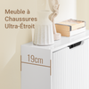 SoBuy FSR204-W Dulap de pantofi ultra-subțire care economisește spațiu 19 cm – Intrare îngustă – 50x19x100 cm Alb