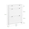 SoBuy FSR207-W Dulap de pantofi ultra-subțire, salveză spațiu, 19 cm – Intrare îngustă – 80x19x107 cm Alb