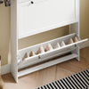 SoBuy FSR207-W Dulap de pantofi ultra-subțire, salveză spațiu, 19 cm – Intrare îngustă – 80x19x107 cm Alb